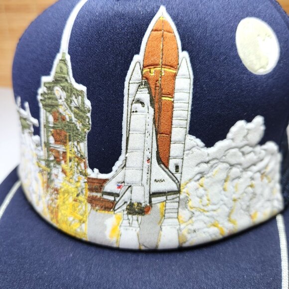 Vintage Kennedy Space Center Space Shuttle Trucker Hat Snapback - Picture 4 of 14